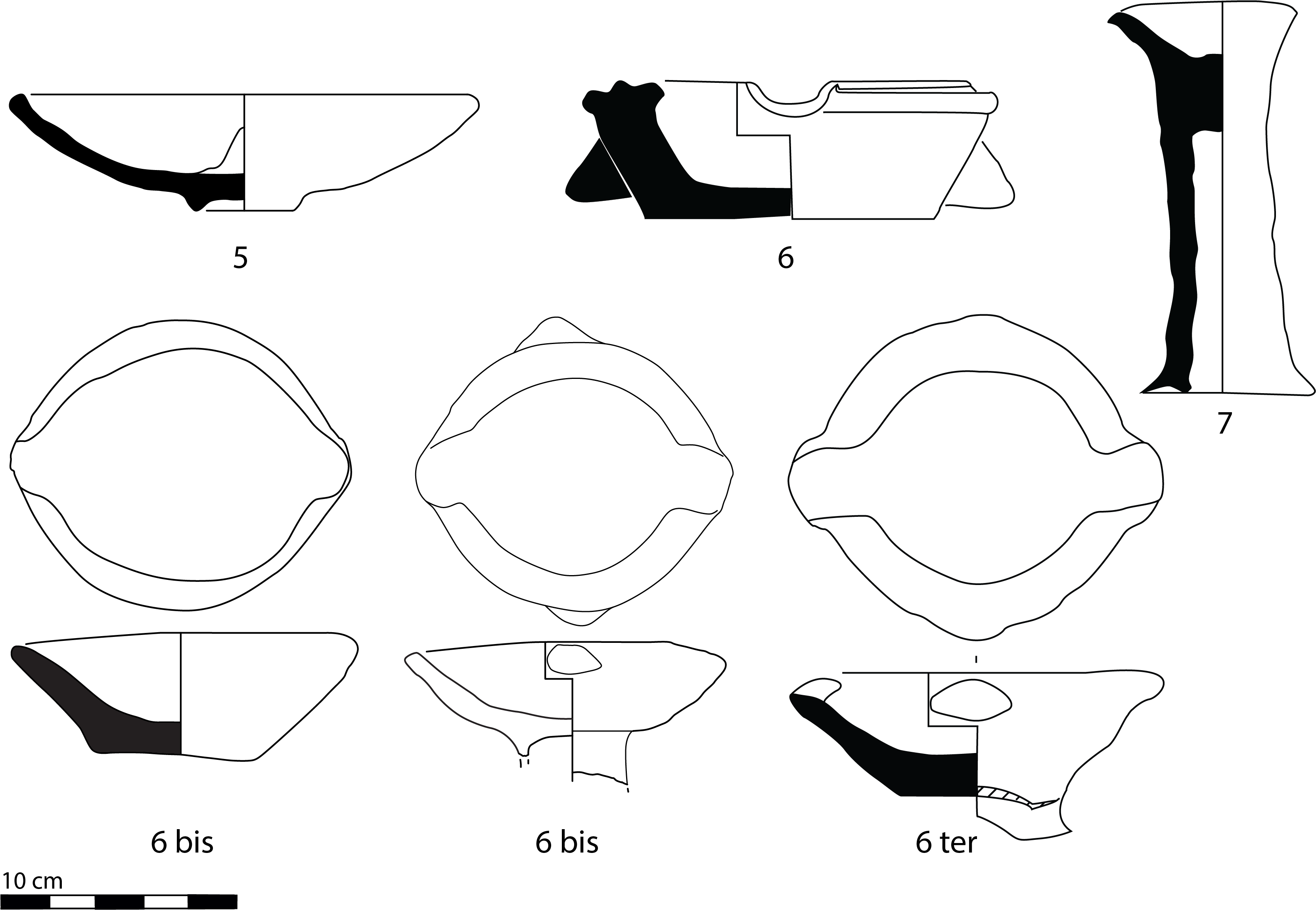 lampes de taille intermédiaire en terre cuite de type 5 à 6 ter